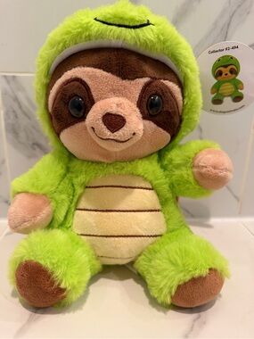 Disguisimals Slow Poke Sloth Plush In Turtle Costume Peek-A-Boo Toys 9.5" NWT
